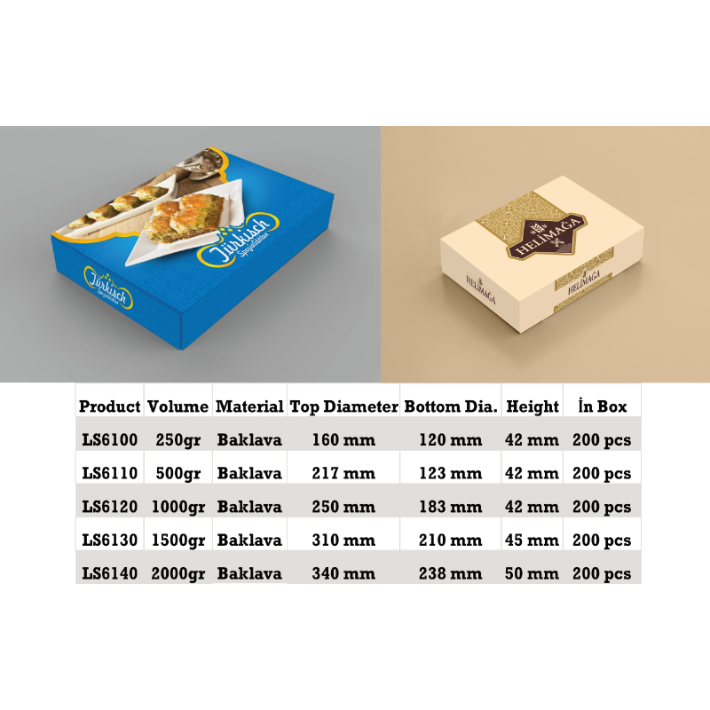 Offset Printed Baklava Box With Company Logo