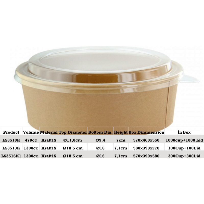 Standard, Brown Hygienic Food Cups