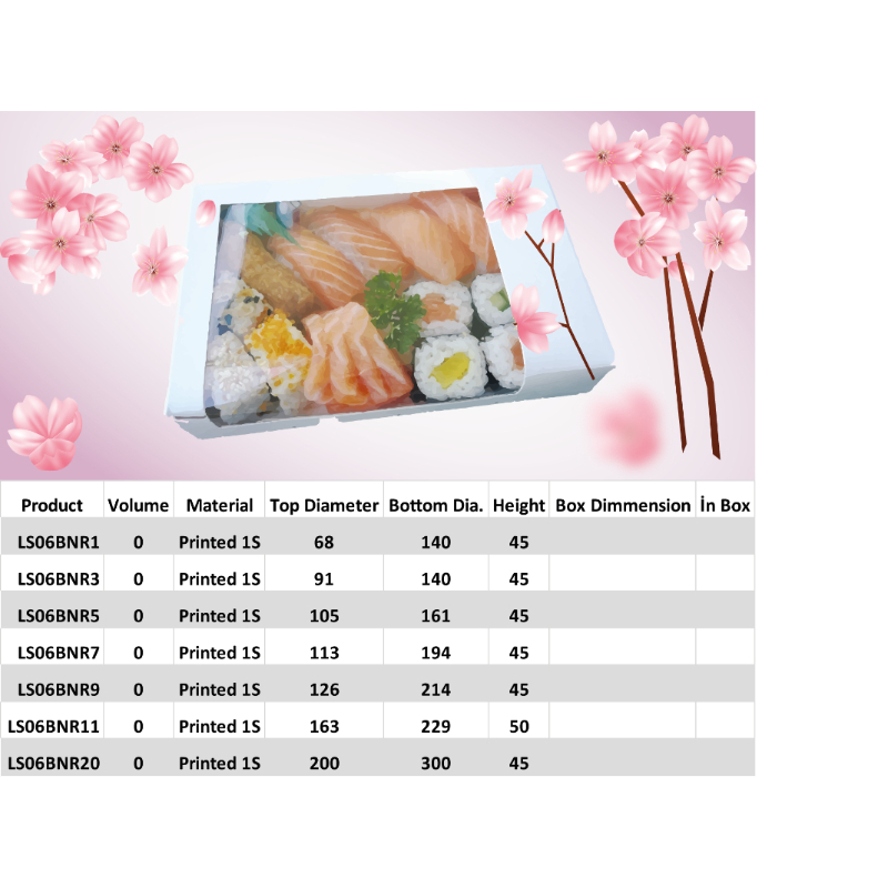 Offset Printed Sushi Box With Company Logo