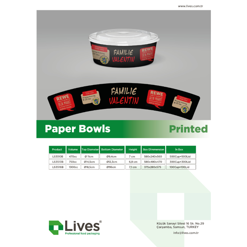 Offset Printed Food Cups With Company Logo