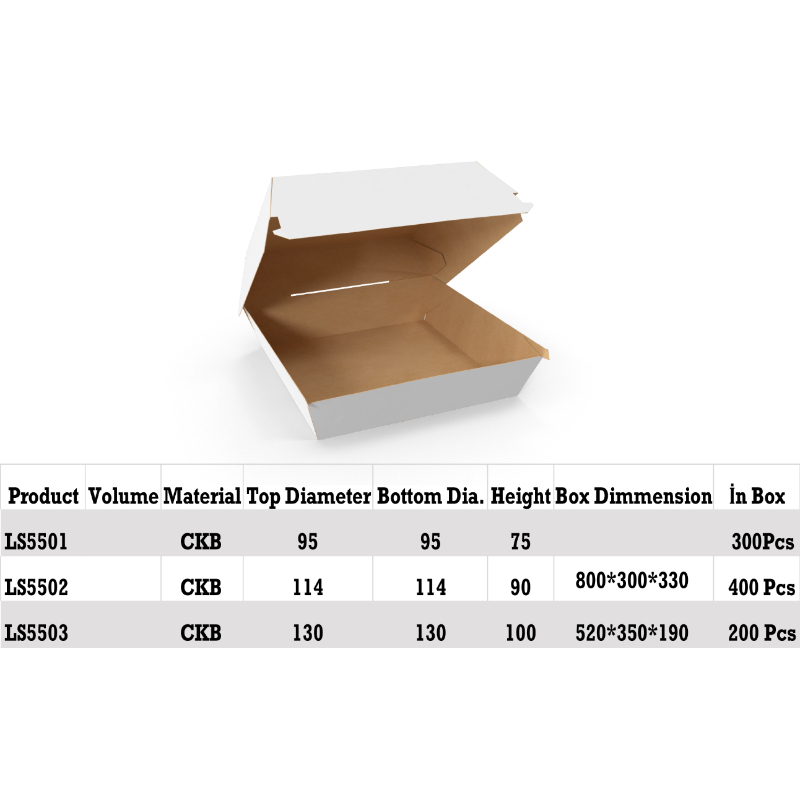 CKB Hygienic Hamburger Box